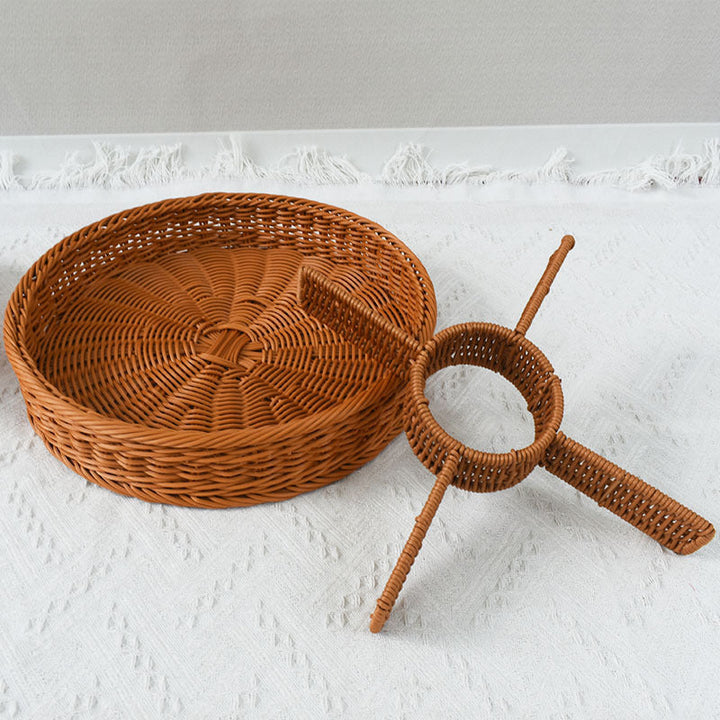 Artisan Woven Round Storage Tray
