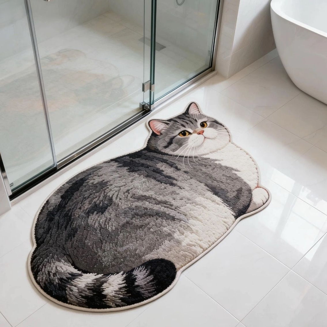 Cat-Shaped Bath Mat
