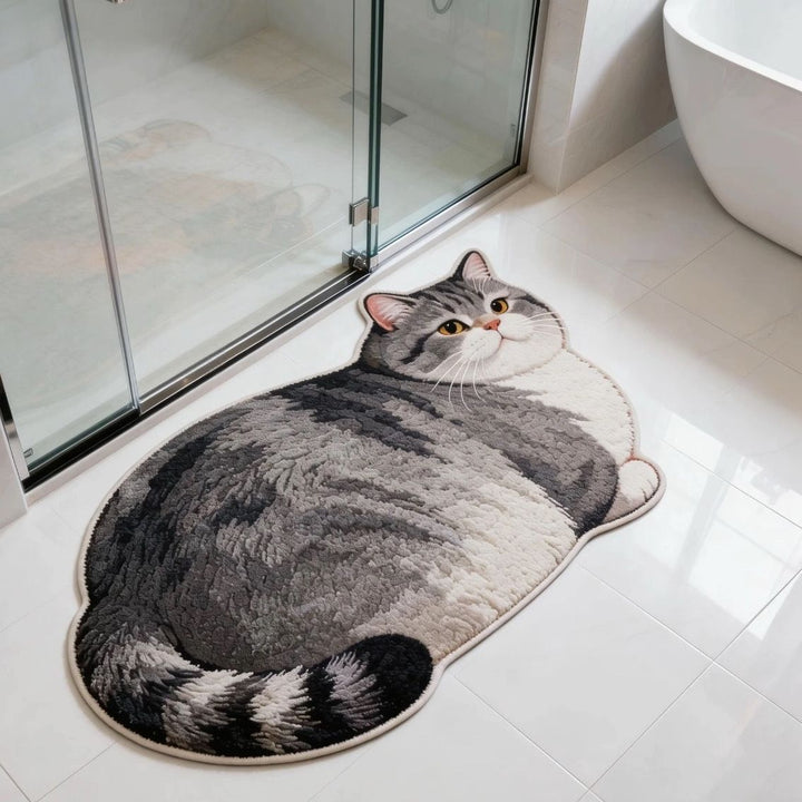 Cat-Shaped Bath Mat