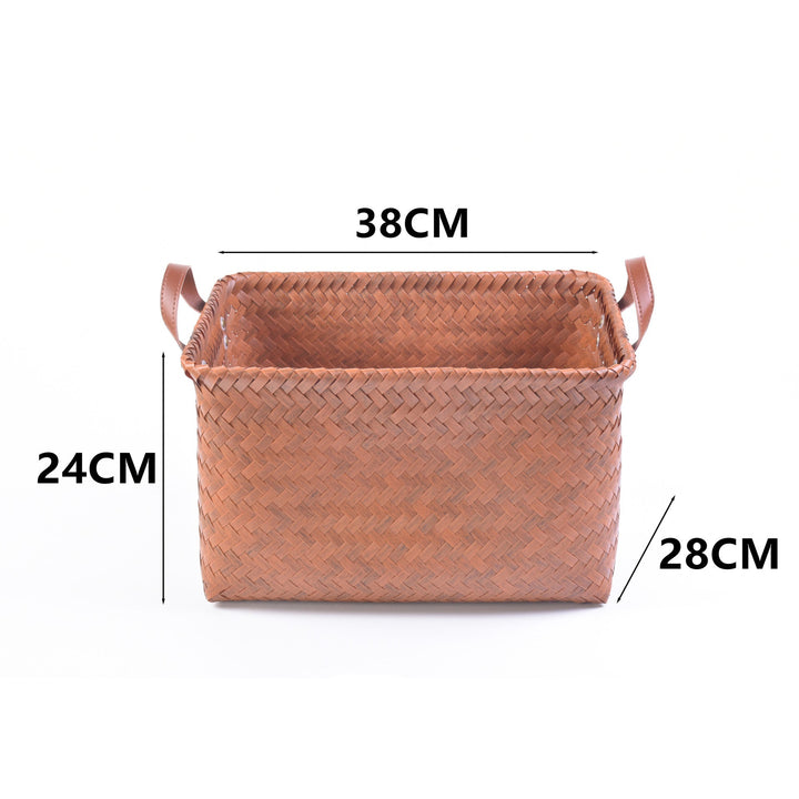 Woven storage basket