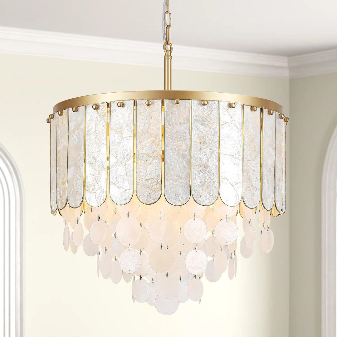 Capiz Shell Layer Pendant Light
