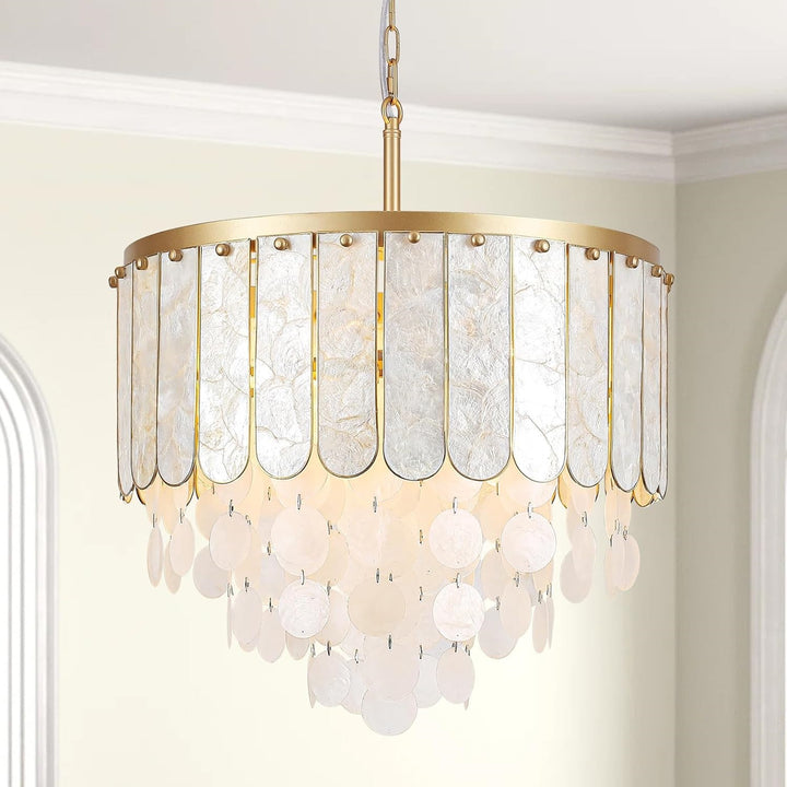 Capiz Shell Layer Pendant Light