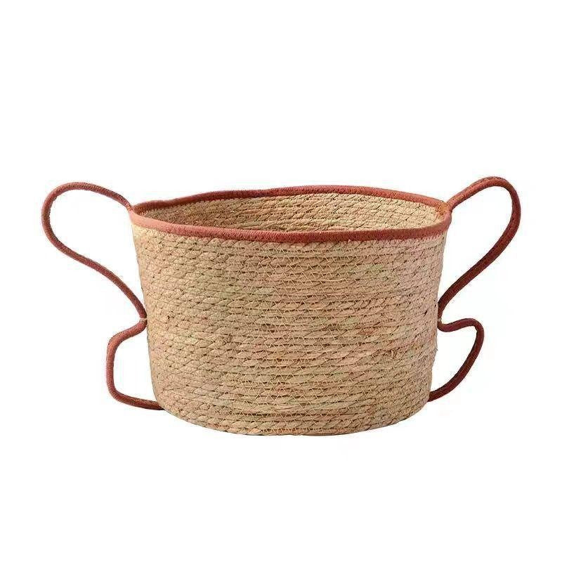 Handwoven Decorative Basket Made of Natural Materials