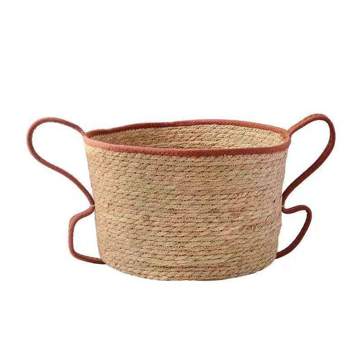 Handwoven Decorative Basket Made of Natural Materials