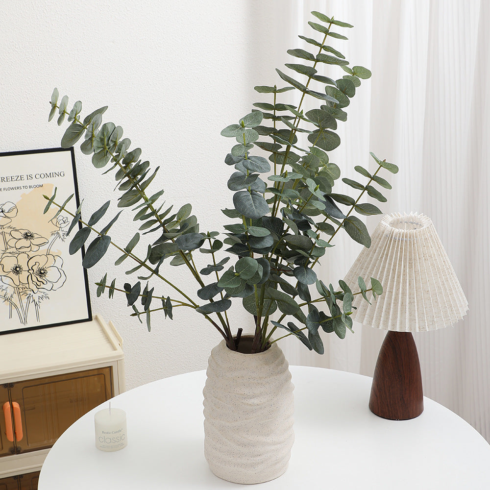 Artificial eucalyptus branch with realistic leaves