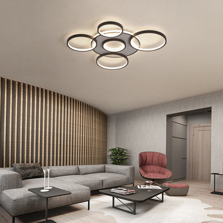 Modern adjustable LED ring ceiling light