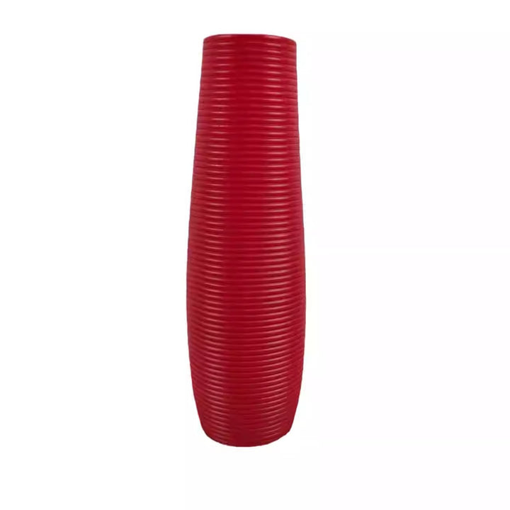 Modern Ribbed Decorative Vase