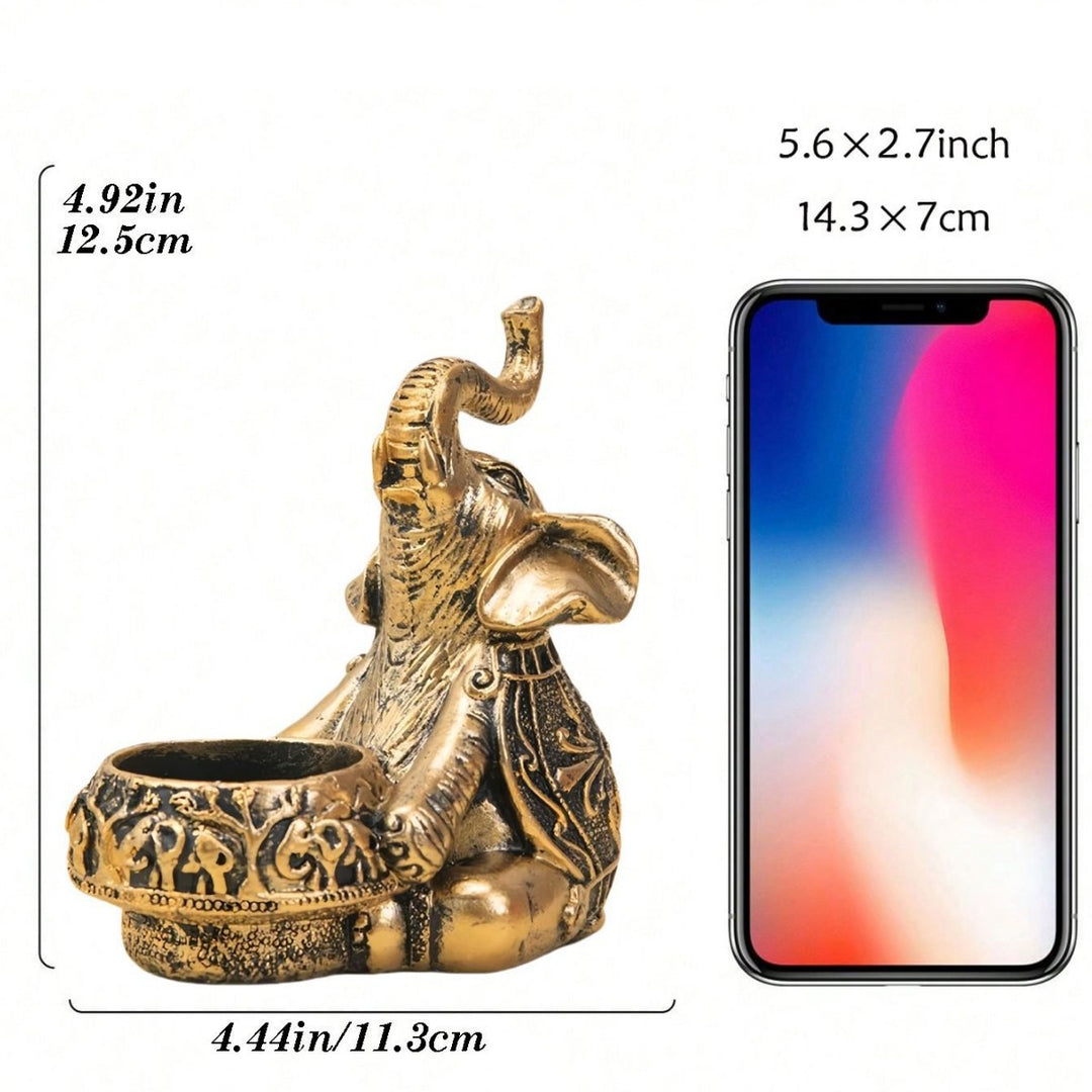 Elephant-Themed Decorative Phone Stand