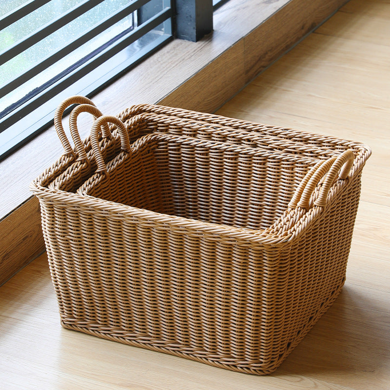 Handcrafted Rattan Storage Basket