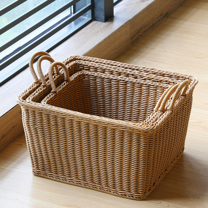 Handcrafted Rattan Storage Basket
