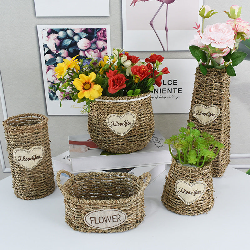 Handcrafted Natural Woven Storage Basket