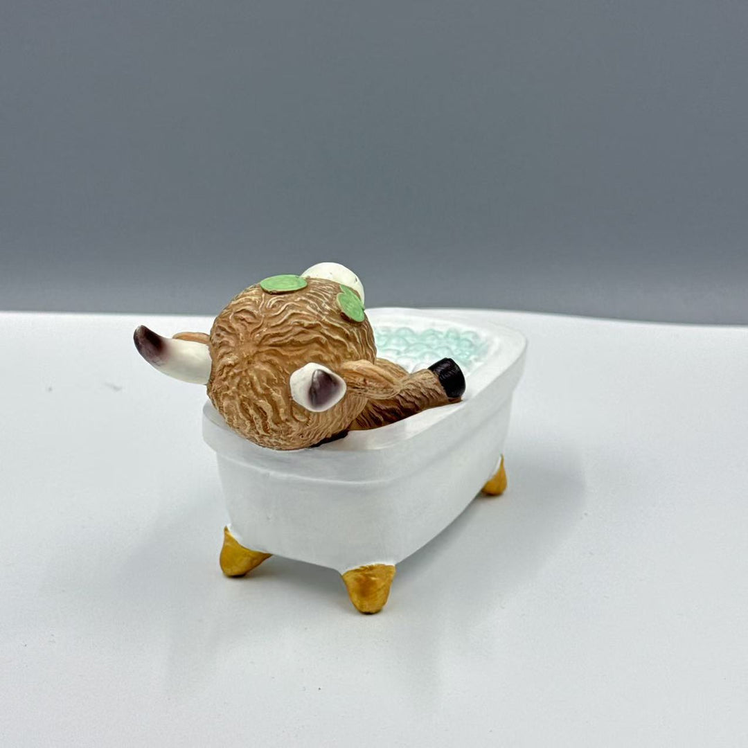 Duck figure in stylish relaxation bath