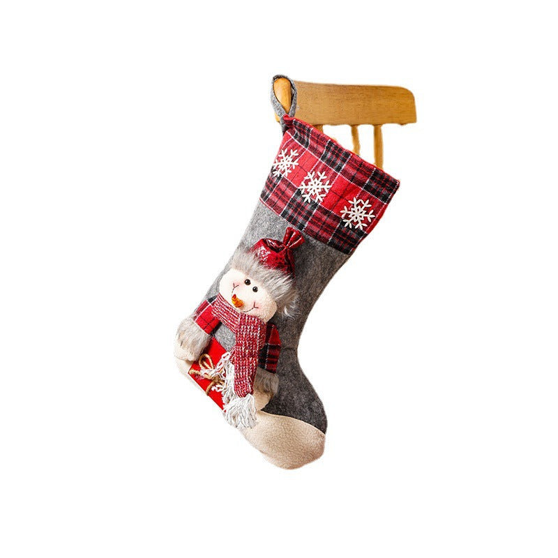 Festive Christmas stocking with reindeer motif