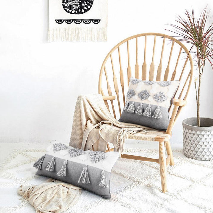 Bohemian Tassel Decorative Throw Pillow
