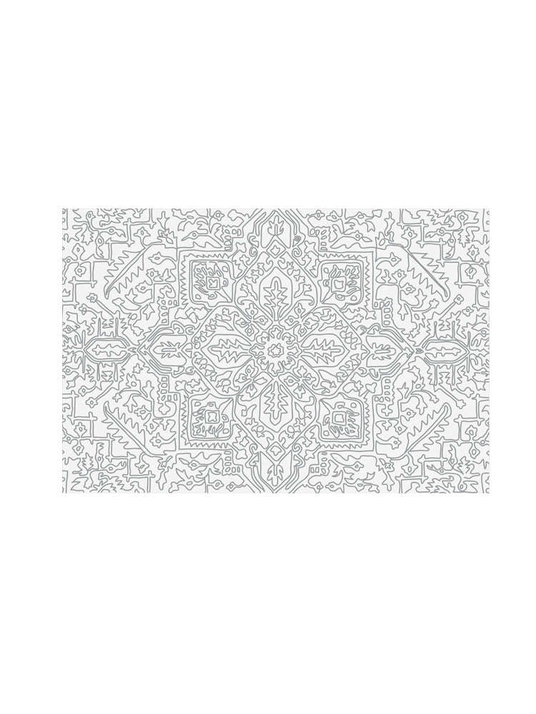 Washable tablecloth with circular retro print and PVC coating