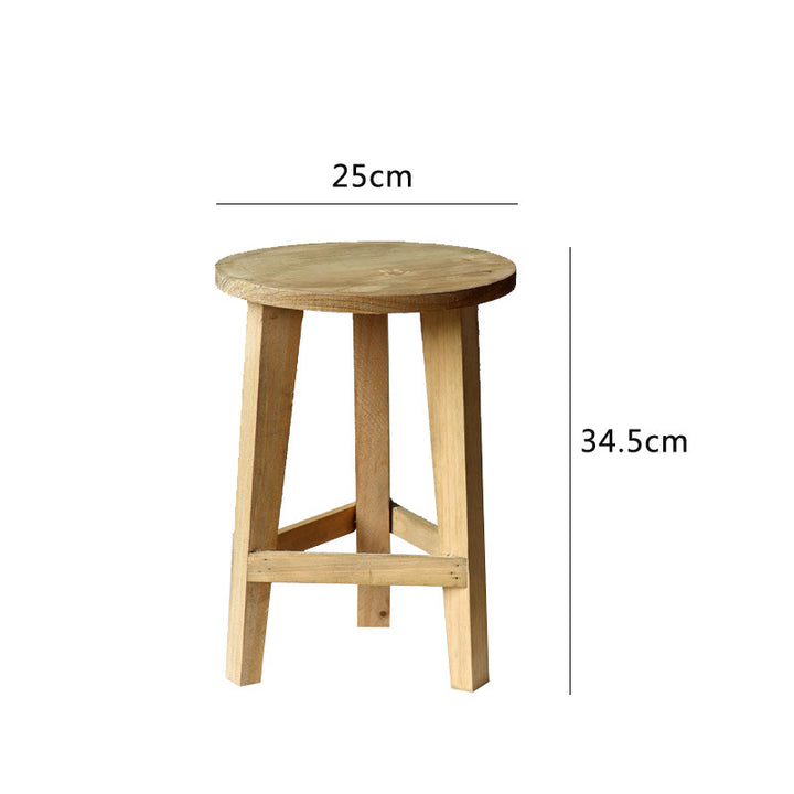 Rustic side table made of solid wood