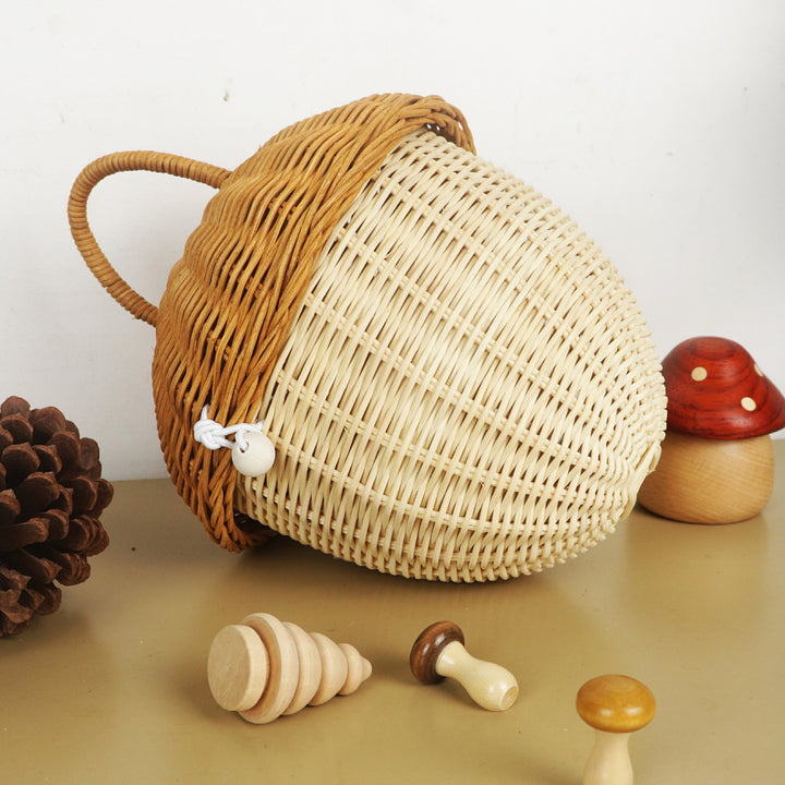 Storage basket with lid