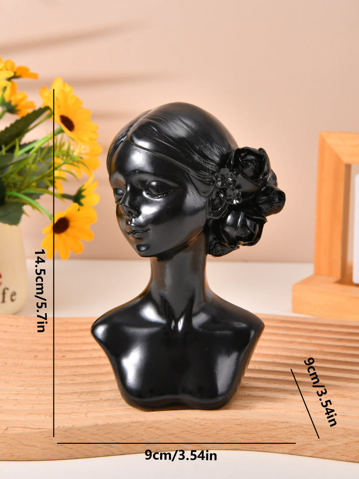 Decorative Flower Girl Bust Figurine