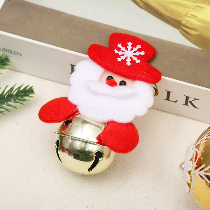 Festive Christmas Bell with Santa Motif
