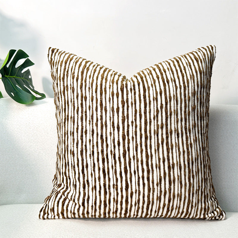 Textured Striped Decorative Cushion