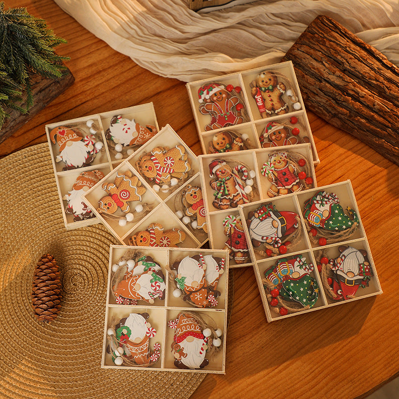 Decorative Christmas ornaments in gnome design