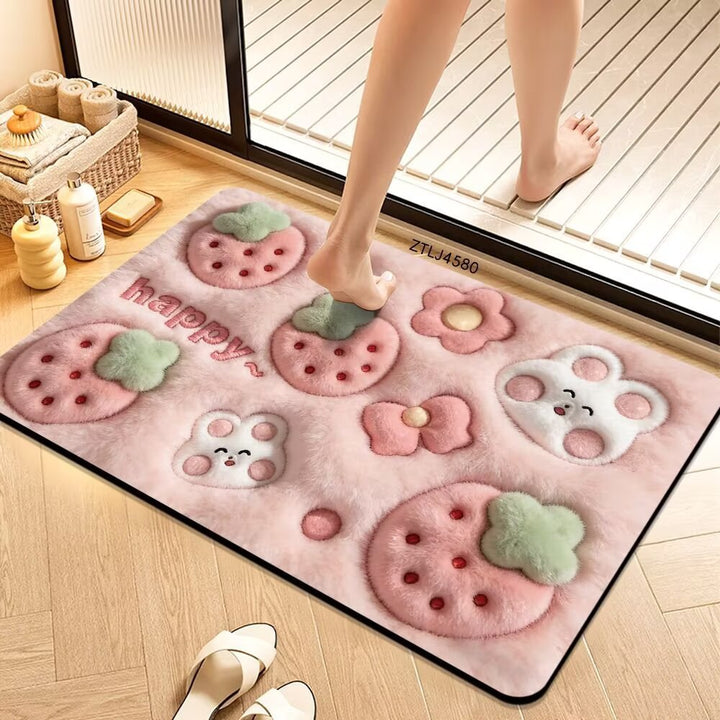 Plush Money-Themed Bath Mat