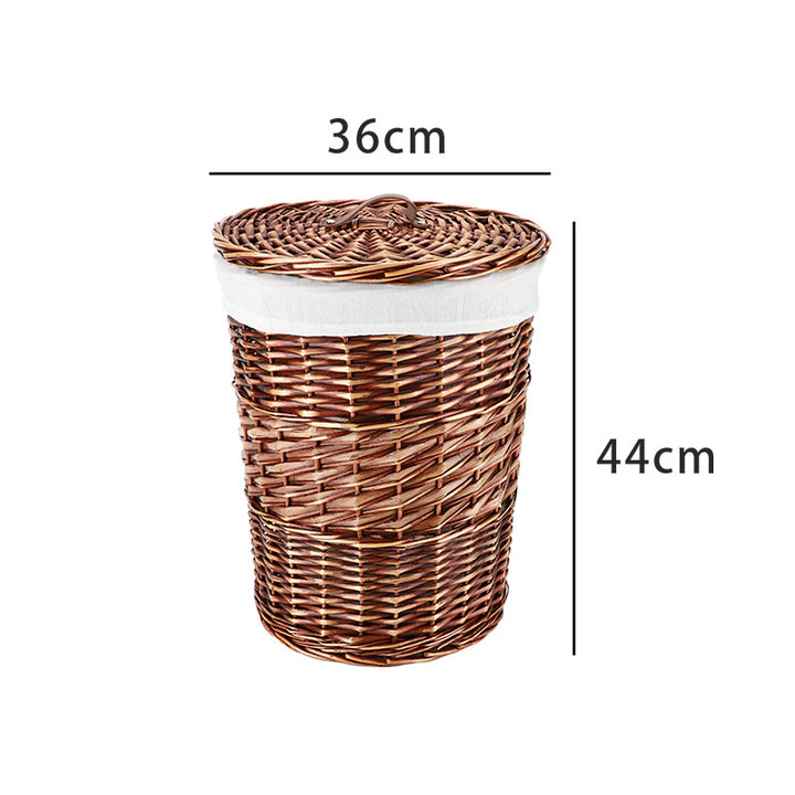 High-quality round laundry basket with lid