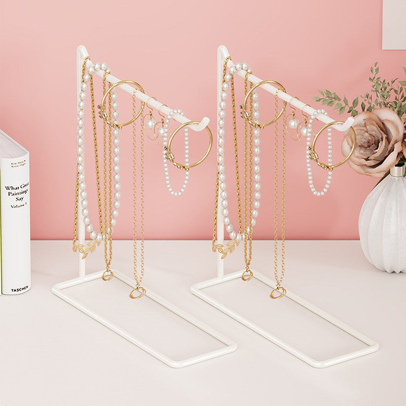 Metal T-Bar Jewelry Display Stand Pair