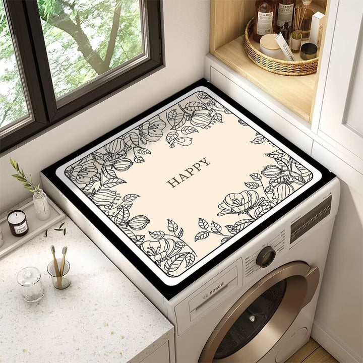 Decorative Floral Laundry Room Counter Mat