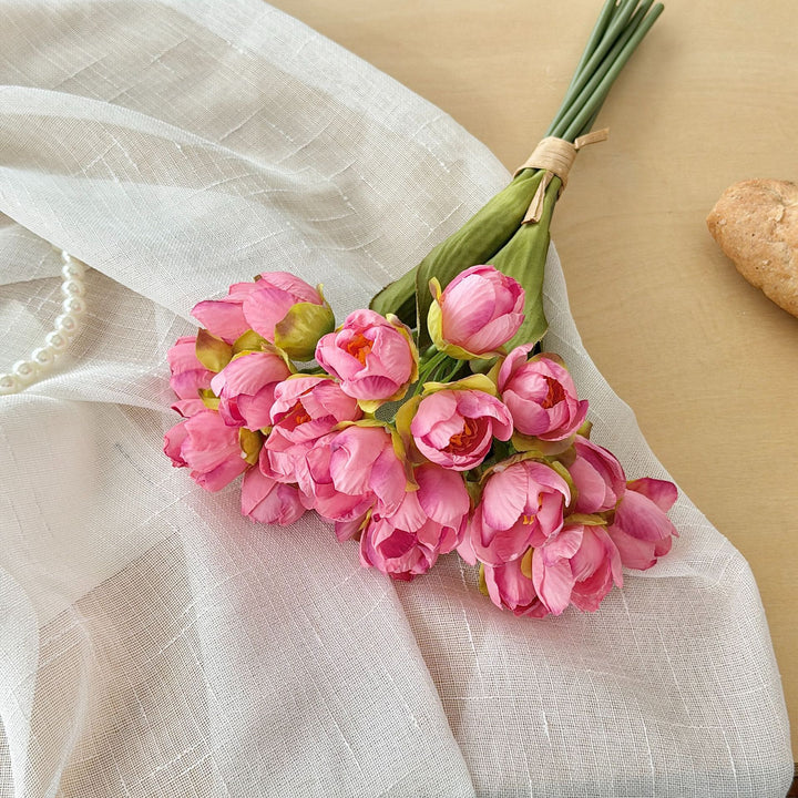Realistic Artificial Tulip Bouquet