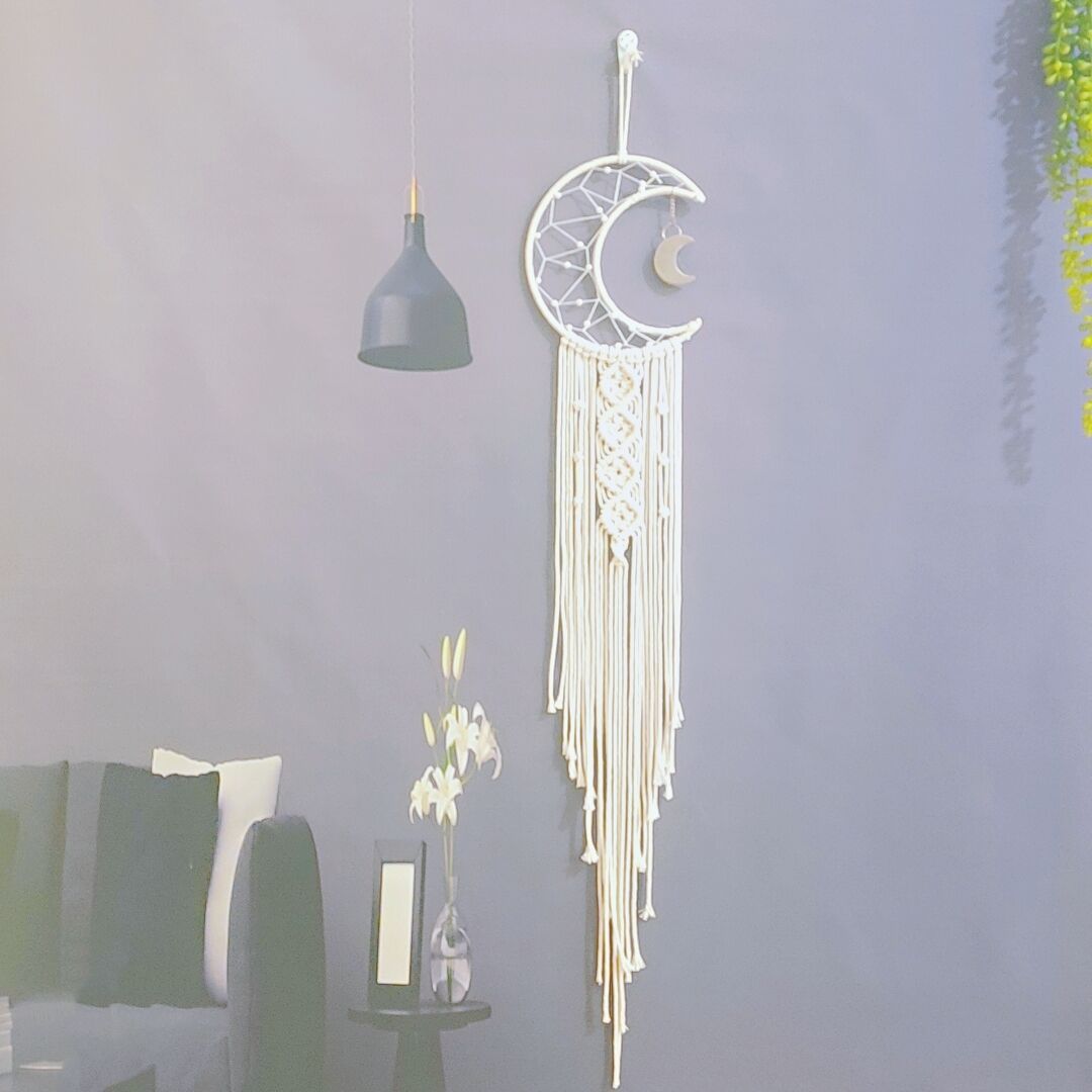 Macrame Moon Wall Hanging