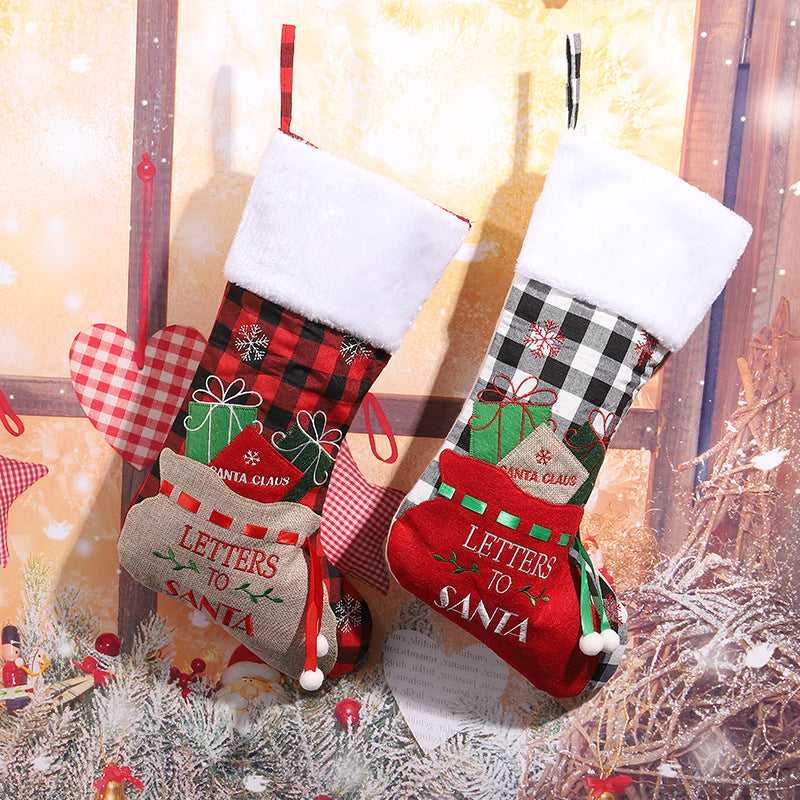 Festive Christmas stocking with classic motifs