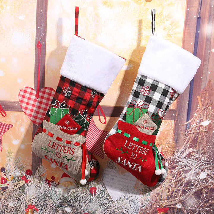 Festive Christmas stocking with classic motifs