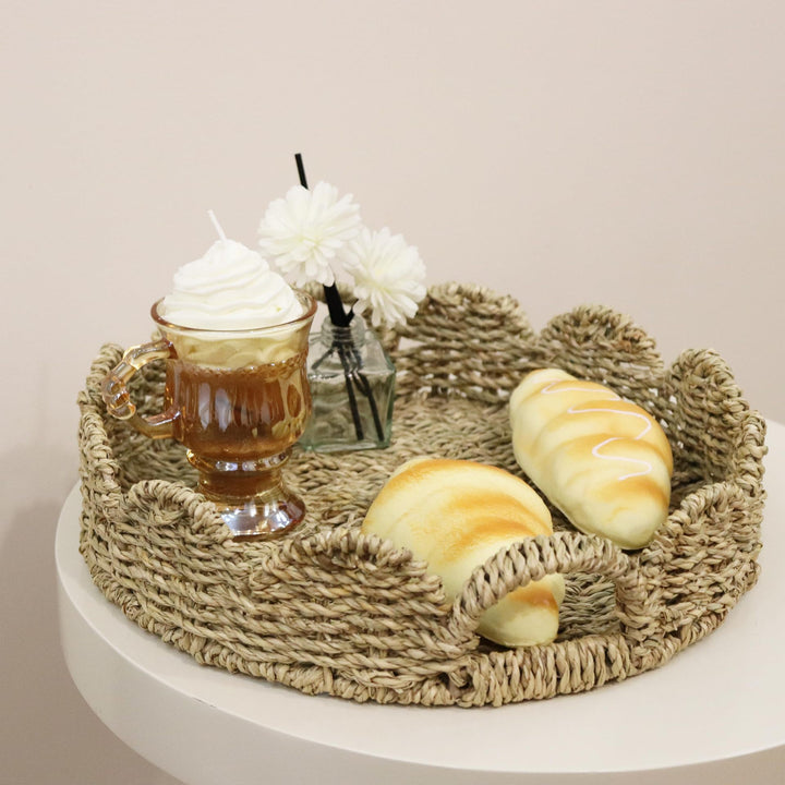 Decorative Storage Basket Made of Woven Natural Material