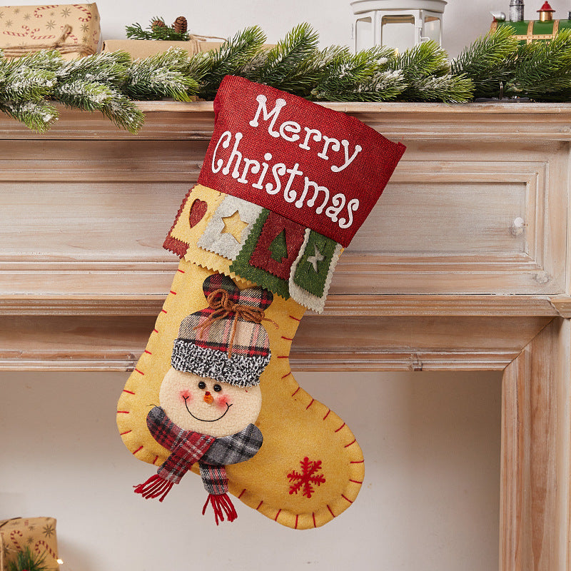 Festive Christmas stocking with nostalgic design