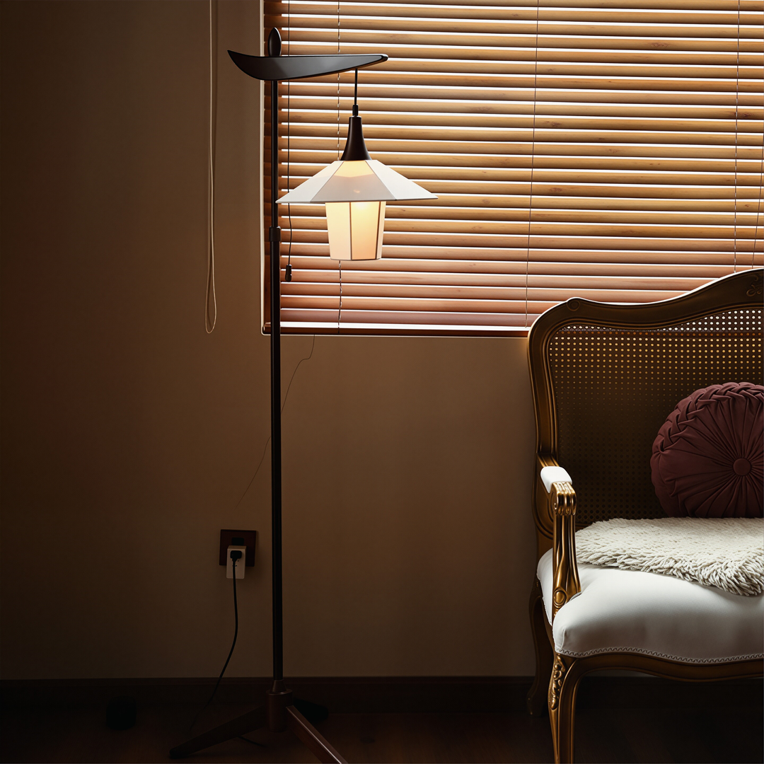 Vintage-inspired floor lamp