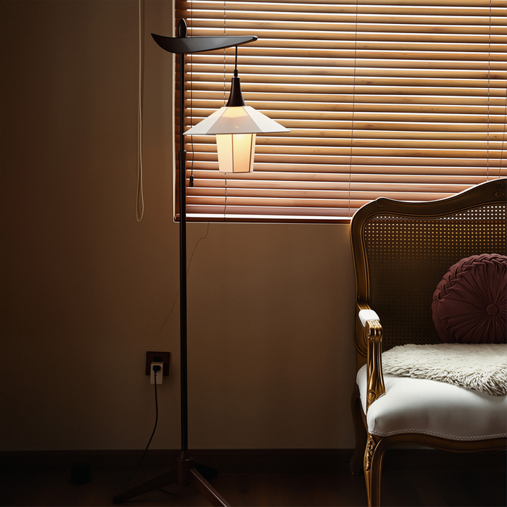Vintage-inspired floor lamp