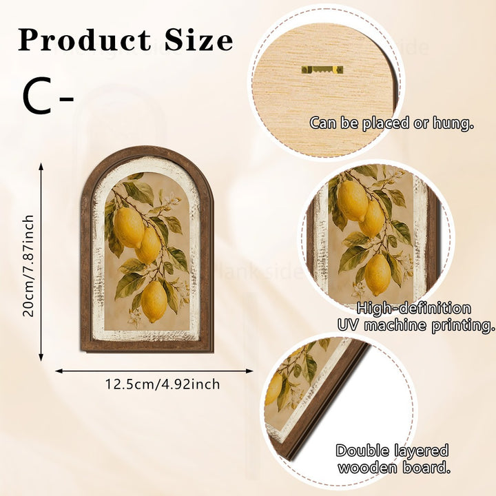 Wall decoration with lemon pattern