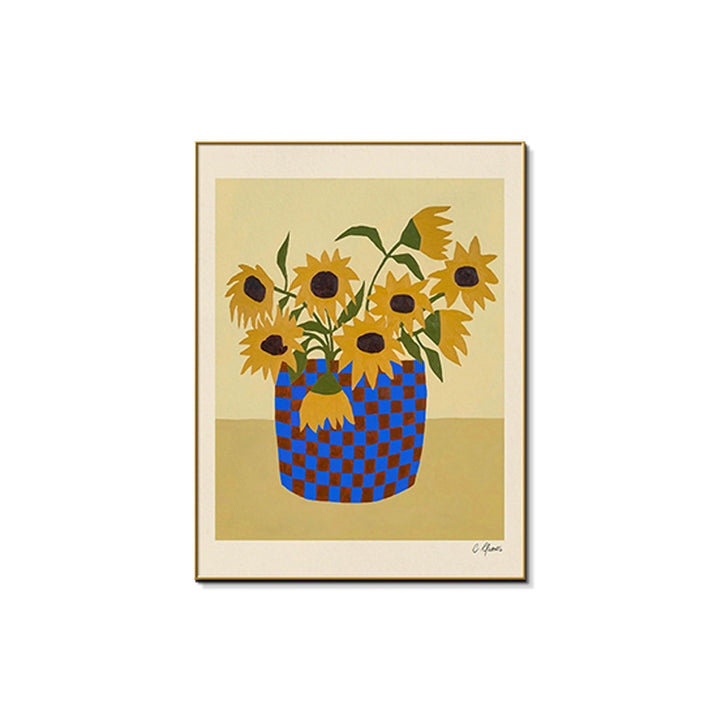 Framed Abstract Floral Wall Art