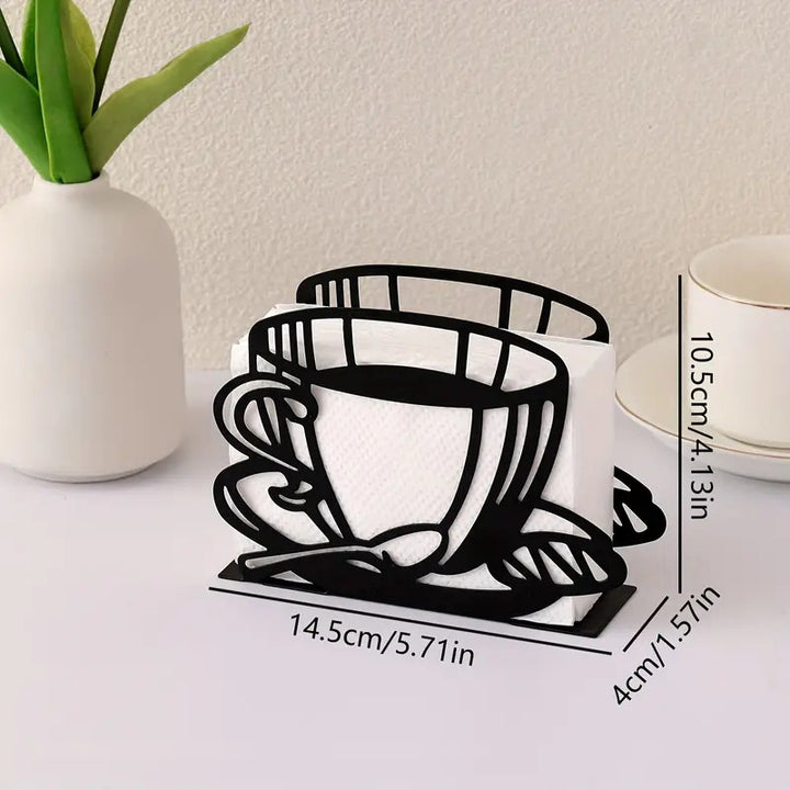 Elegant napkin holder made of metal