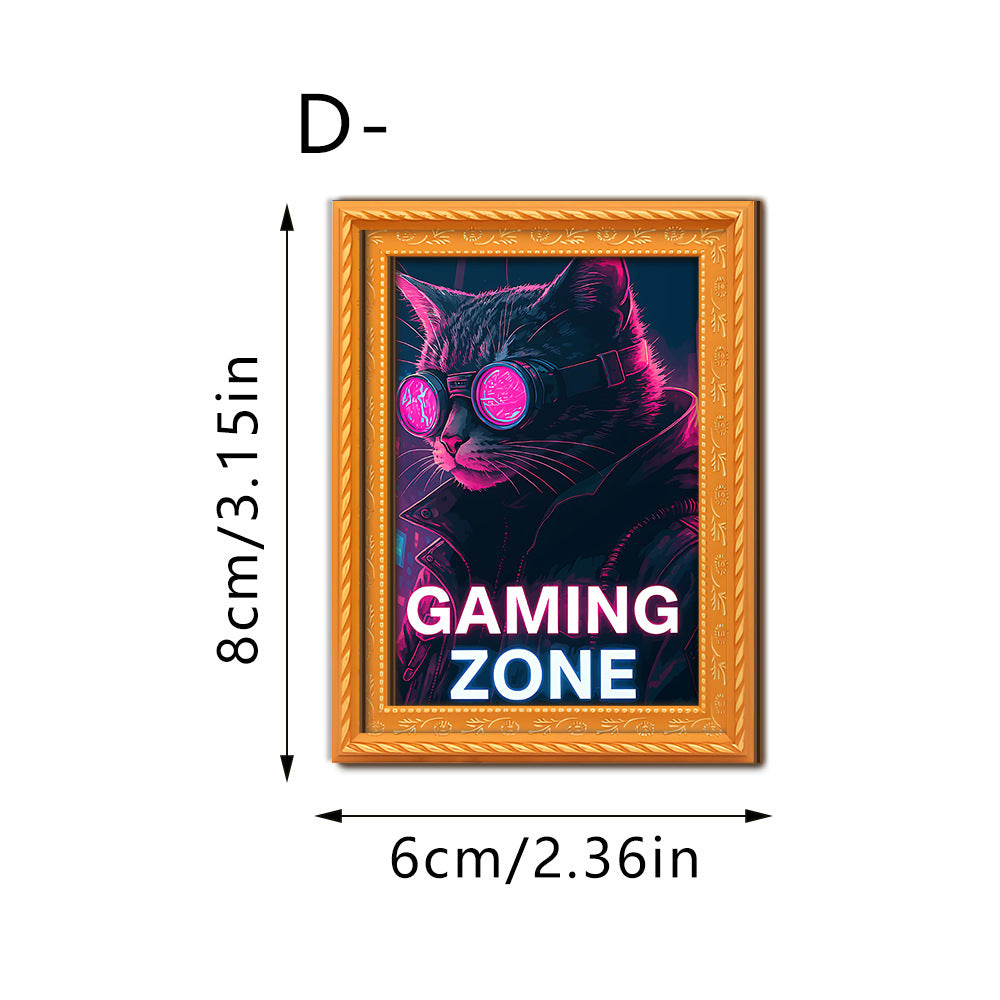 Decorative cat art with futuristic design