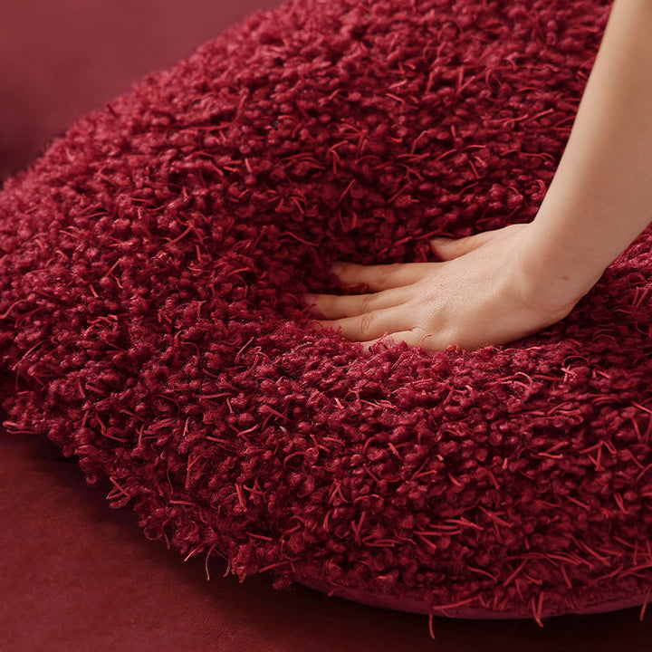 Heart-shaped plush cuddle pillow