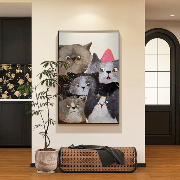 Cat-Themed Framed Wall Art