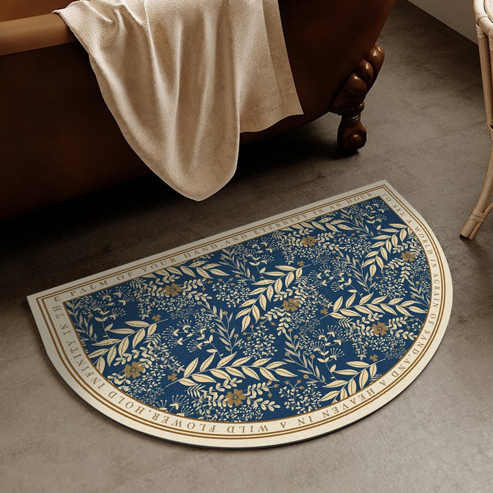 Elegant Floral Design Area Mat for Home