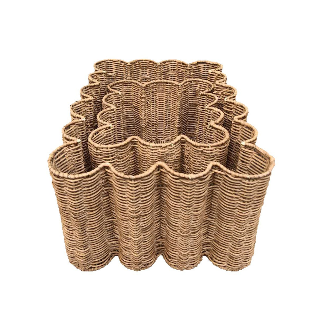 Decorative storage basket in flower design