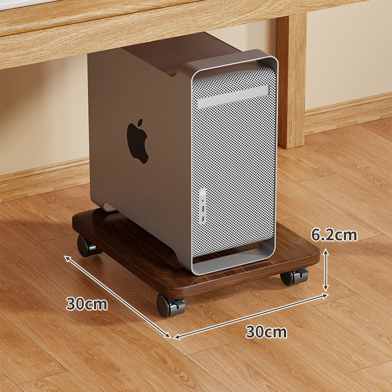 Rolling Desktop CPU Tower Stand with Swivel Casters and Anti-Slip Platform