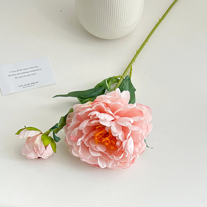 Lifelike Floral Peony Stem Arrangement