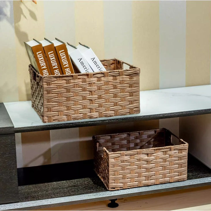 Sparkling storage basket with carrying handle