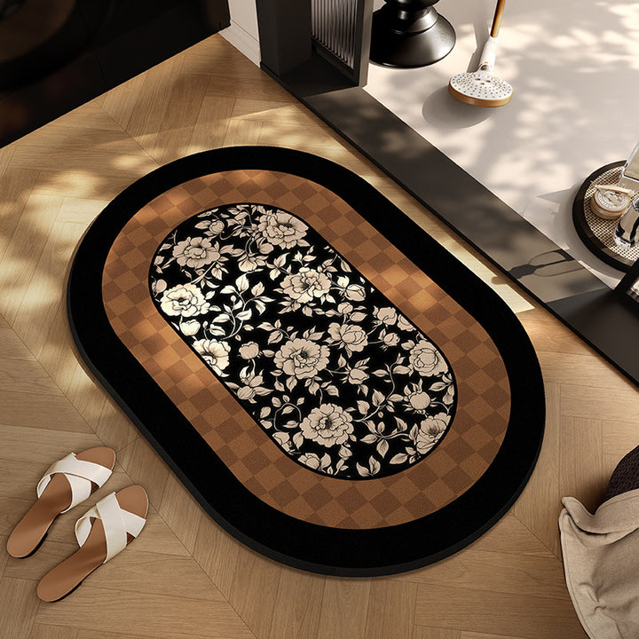 Checkerboard Patterned Entryway Mat Avarnia