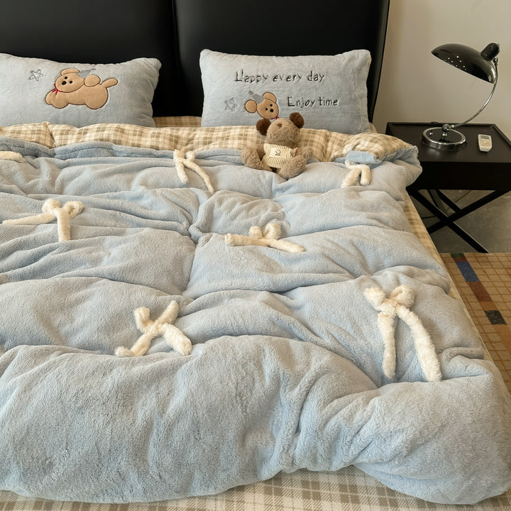 Plush Fleece Comforter Set